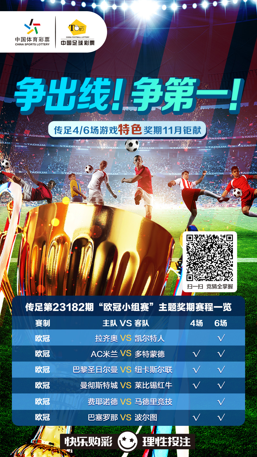 歐洲杯2024：爭出線爭第一！傳足特色獎期第23182期聚焦“歐冠小組賽”